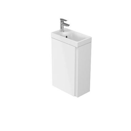 Cersanit S801-218-DSM - Підвісна тумба для ванної з умивальником MODUO SLIM 40 см глянцева біла