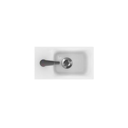 Cersanit S801-218-DSM - Підвісна тумба для ванної з умивальником MODUO SLIM 40 см глянцева біла