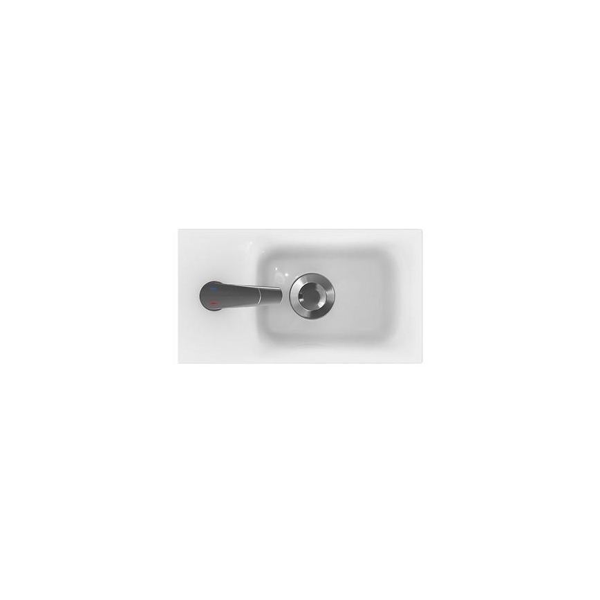 Cersanit S801-218-DSM - Підвісна тумба для ванної з умивальником MODUO SLIM 40 см глянцева біла