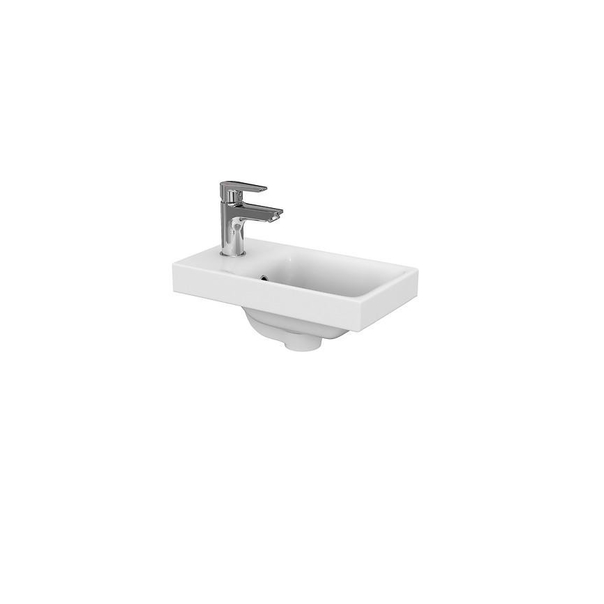 Cersanit S801-218-DSM - Підвісна тумба для ванної з умивальником MODUO SLIM 40 см глянцева біла