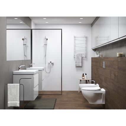 Cersanit S801-229-DSM - Підвісна шафа для ванної кімнати з умивальником MODUO SLIM 50x62x35 см, глянцева біла
