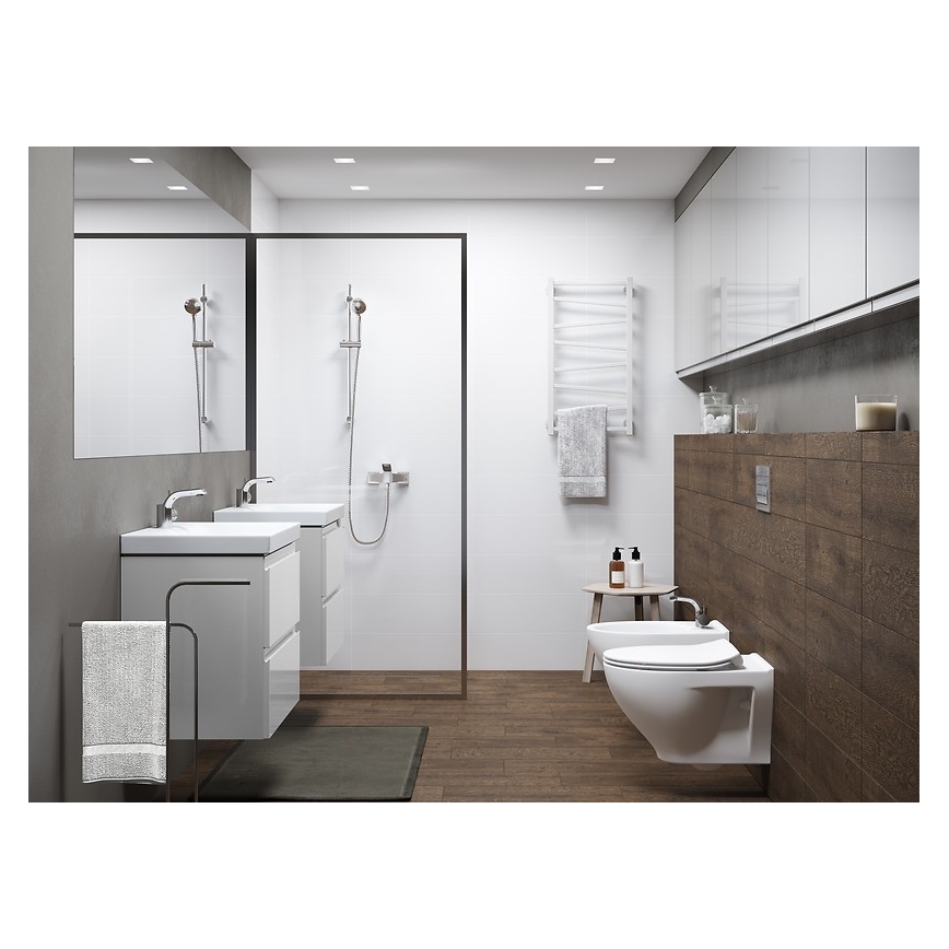 Cersanit S801-229-DSM - Навесной шкаф для ванной с раковиной MODUO SLIM 50x62x35 см глянцевый белый