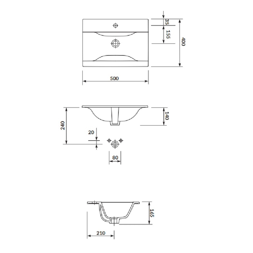 Cersanit S801-458 - Навесной шкафчик для ванной с умывальником NIKO 50x40 cm орех
