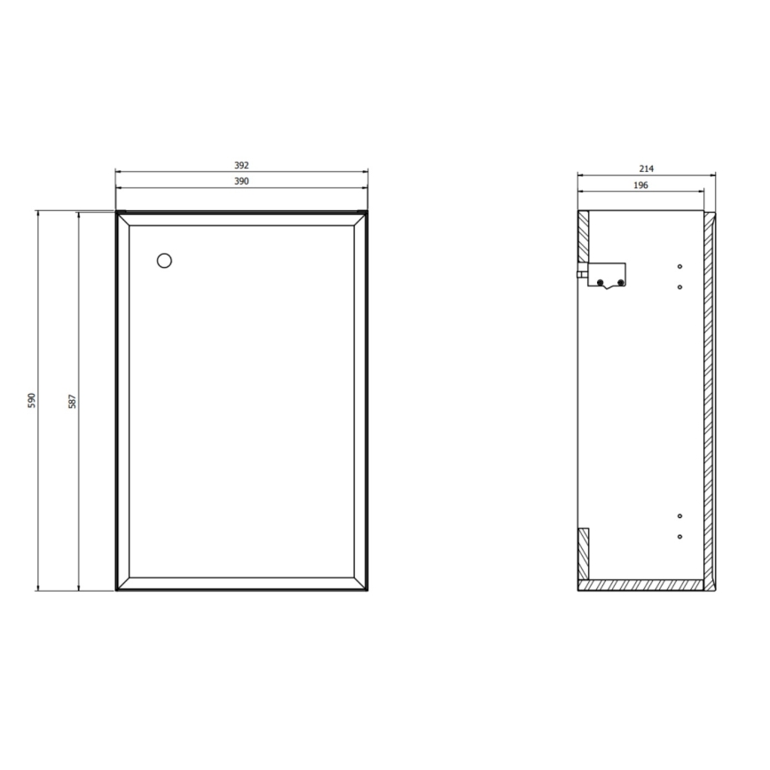 Cersanit S801-568 - Подвесная тумба для ванной с умывальником MILLE 40x22 cm белая