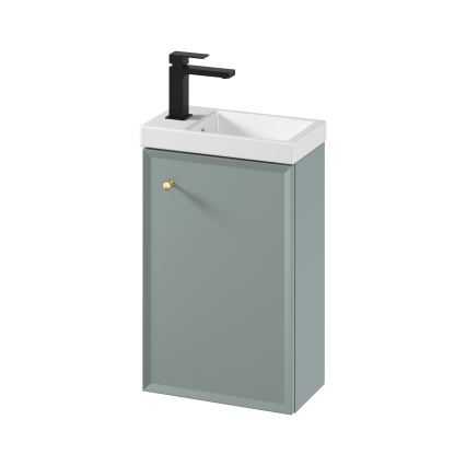 Cersanit S801-570 - Навісна шафка для ванної кімнати з умивальником MILLE 40×22 см, м'ятного кольору