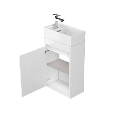 Cersanit S924-001 - Шафа для ванної кімнати під раковину BARBARA 59,3x39,2 см глянцевий білий