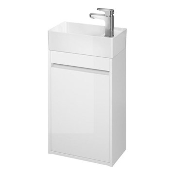 Cersanit S924-001 - Шафа для ванної кімнати під раковину BARBARA 59,3x39,2 см глянцевий білий