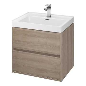 Cersanit S924-008 - Підвісна шафа для ванної кімнати під раковину BARBARA 53,3x59,4 см дуб