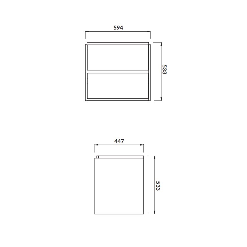 Cersanit S924-008 - Підвісна тумба під умивальник CREA 59,4x44,7 cm, дуб