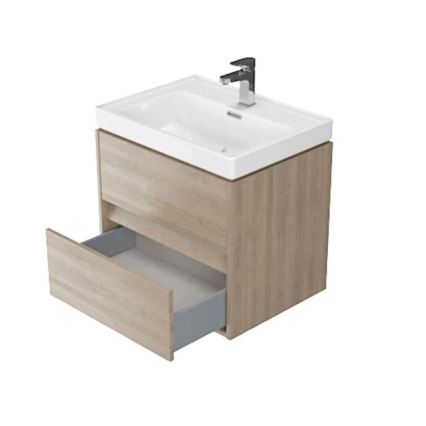 Cersanit S924-008 - Подвесная тумба под умывальник CREA 60x54x45 см, дуб