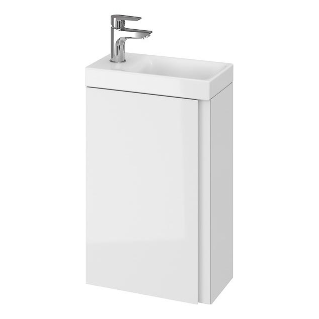 Cersanit S929-014 - Тумба под раковину MEDDIE 59x39 см блестящий белый