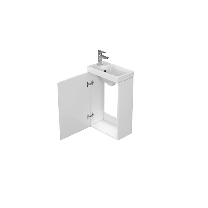 Cersanit S929-014 - Тумба под раковину MEDDIE 59x39 см блестящий белый