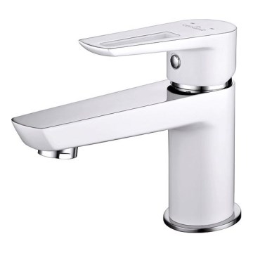 Cersanit S951-047 - Змішувач для умивальника MILLE 13,4 см білий + відведення