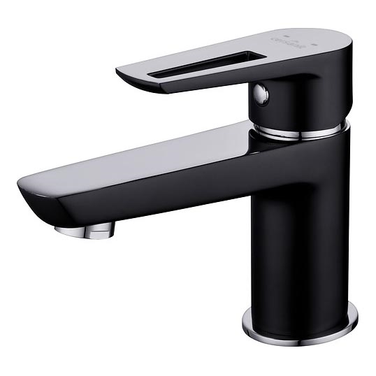 Cersanit S951-048 - Змішувач для умивальника MILLE 13,4 см чорний + відведення
