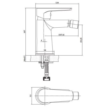 Cersanit S951-351 - Змішувач для біде MODUO глянцевий хром