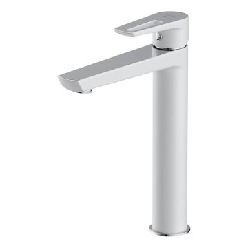 Cersanit S951-355 - Смеситель для умывальника MILLE 27 см белый + слив