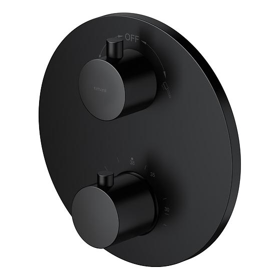 Cersanit S951-567 - Термостатический смеситель для душа для скрытого монтажа ZEN черный