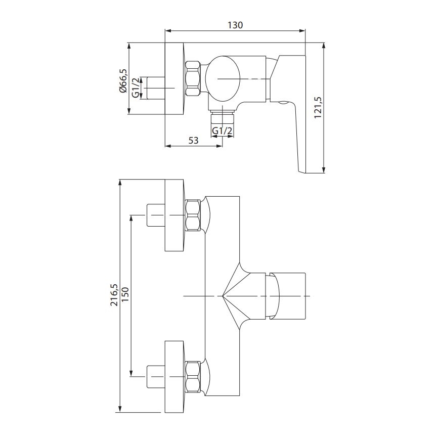 Cersanit S951-577 - Смеситель для душа MODUO черный