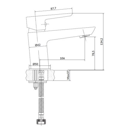 Cersanit S952-003 - Набор для ванны с смесителем + смеситель для умывальника MILLE, блестящий хром