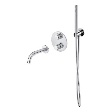 Cersanit S952-034 - Набір для ванни з термостатичним прихованим змішувачем ZEN, блискучий хром