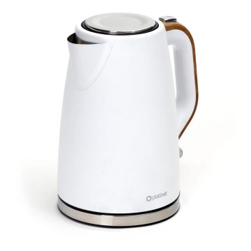 Чайник 1,7 л. 2400W/230V нержавеющая сталь/белый