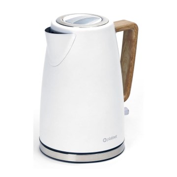 Чайник 1,7 л. 2400W/230V нержавеющая сталь/белый