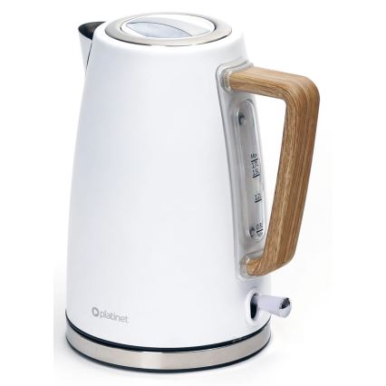 Чайник 1,7 л. 2400W/230V нержавеющая сталь/белый