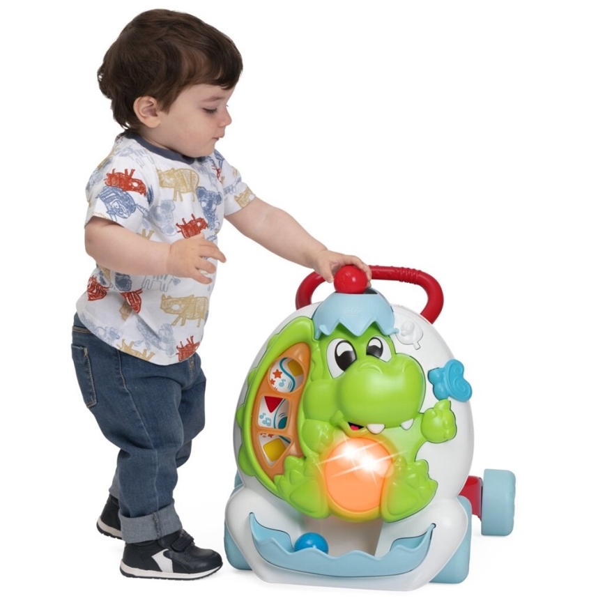 Chicco - Ходунки з ігровою панеллю і звуком 2в1 DINO 2xAA