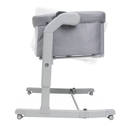 Chicco - Детская кроватка 2 в 1 NEXT2ME MAGIC EVO светло-серая
