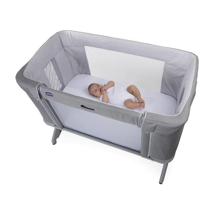 Chicco - Детская кроватка 3в1 3v1 NEXT2ME FOREVER светло-серый