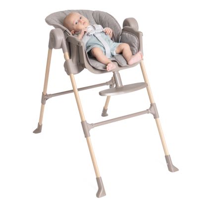 Chicco - Детский обеденный стул Polly Essential - серый/коричневый