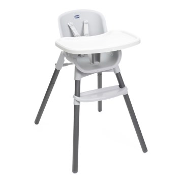 Chicco - Детский стульчик для кормления ZEST 3 в 1 белый/серый