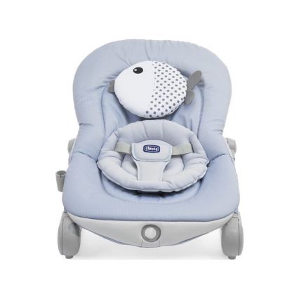 Chicco - Детское вибрирующее кресло-качалка с мелодией BALLOON Dots 2xAA + 1xLR20 синий