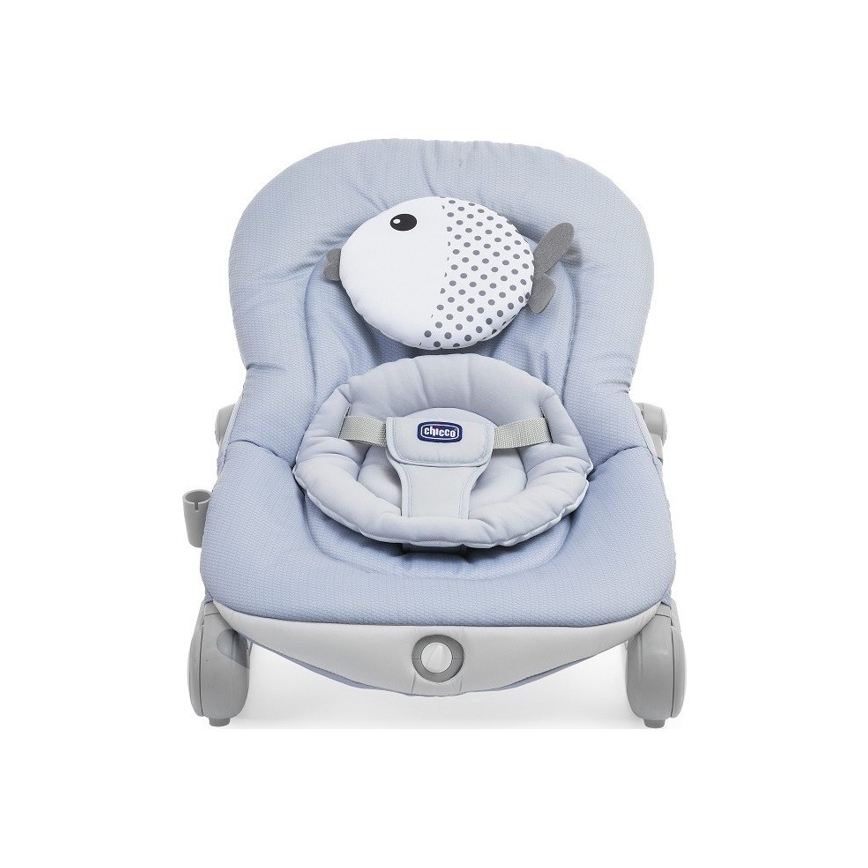 Chicco - Детское вибрирующее кресло-качалка с мелодией BALLOON Dots 2xAA + 1xLR20 синий