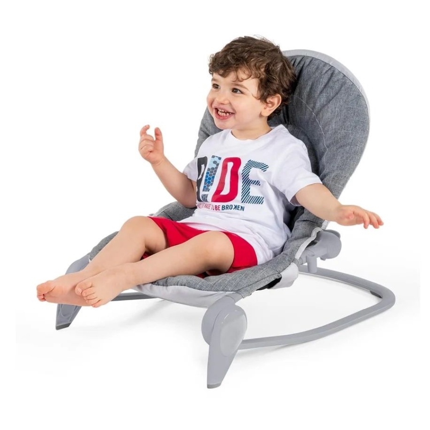 Chicco - Детское кресло-качалка HOOPLA серый/белый