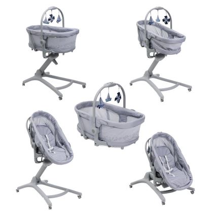 Chicco - Дитяче ліжечко 5в1 BABY HUG PRO сірий