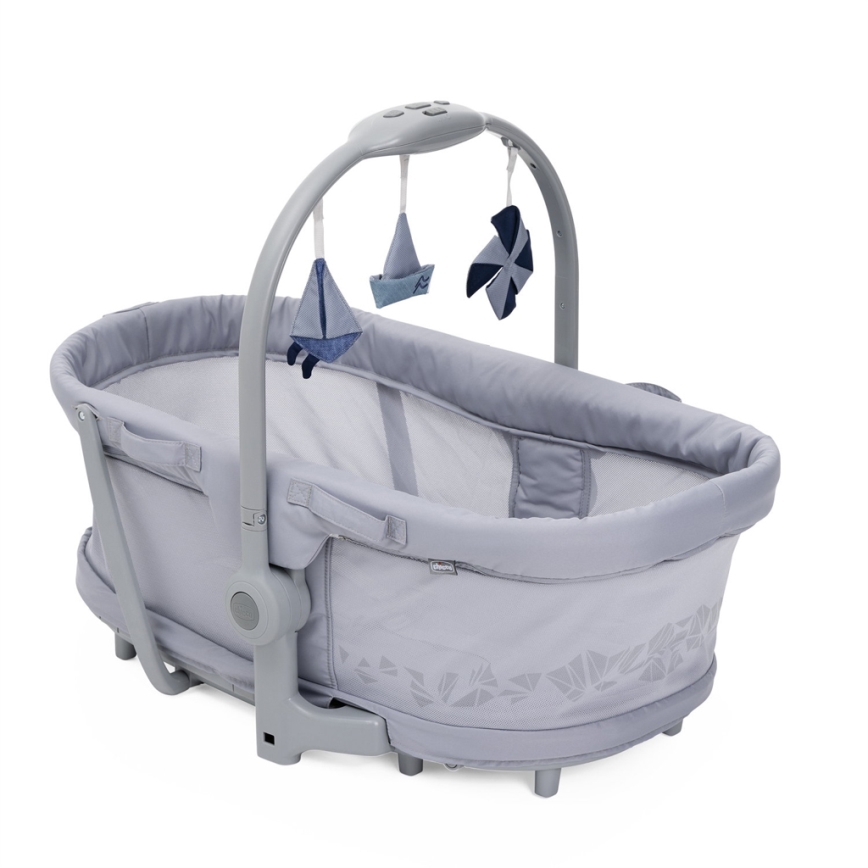 Chicco - Дитяче ліжечко 5в1 BABY HUG PRO сірий