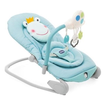 Chicco - Дитяче вібруюче лежачко з мелодією BALLOON Froggy синє