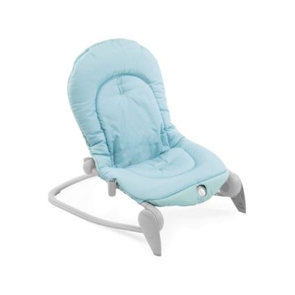 Chicco - Дитяче вібруюче крісло-шезлонг із музикою BALLOON Froggy синій