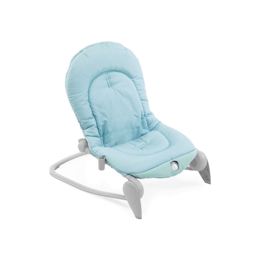 Chicco - Дитяче вібруюче крісло-шезлонг із музикою BALLOON Froggy синій
