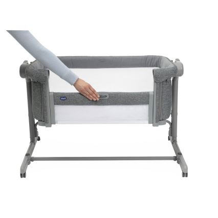 Chicco - Дитяче ліжечко 2в1 NEXT2ME MAGIC EVO темно-сіре