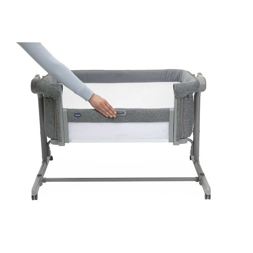 Chicco - Дитяче ліжечко 2в1 NEXT2ME MAGIC EVO темно-сіре