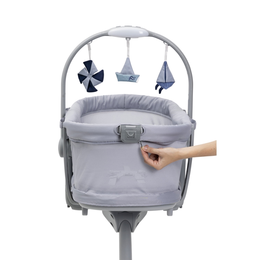 Chicco - Дитяче ліжечко 5в1 BABY HUG PRO сірий