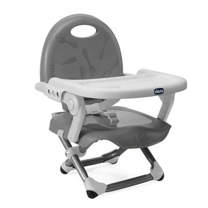 Chicco - Дитяче переносне сидіння для стільця POCKET SNACK сірий