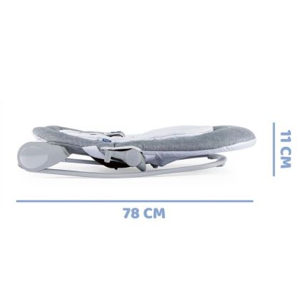 Chicco - Дитяче крісло-гойдалка HOOPLA сірий/білий