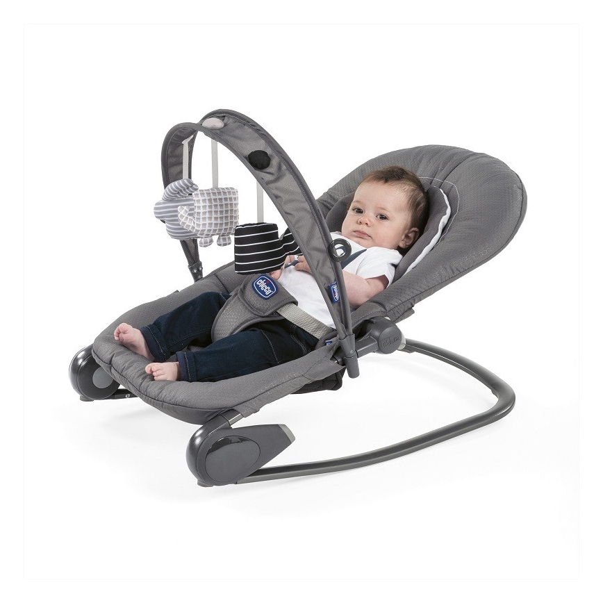 Chicco - Дитяче крісло-гойдалка HOOPLA темно-сірий