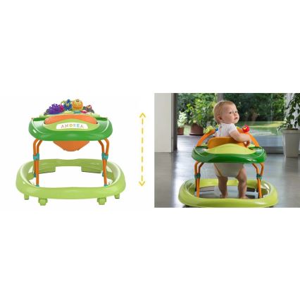 Chicco - Дитячі ходунки WALKY TALKY 2xAA зелений