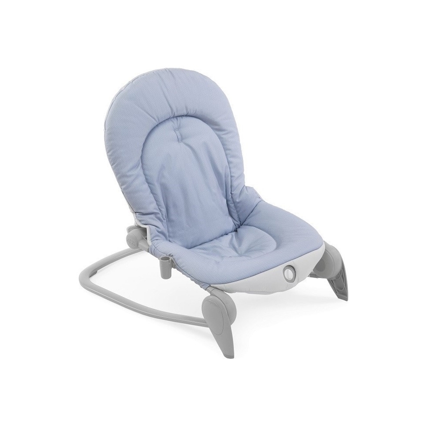 Chicco - Дитячий вібруючий шезлонг з мелодією BALLOON Dots 2xAA + 1xLR20 синій