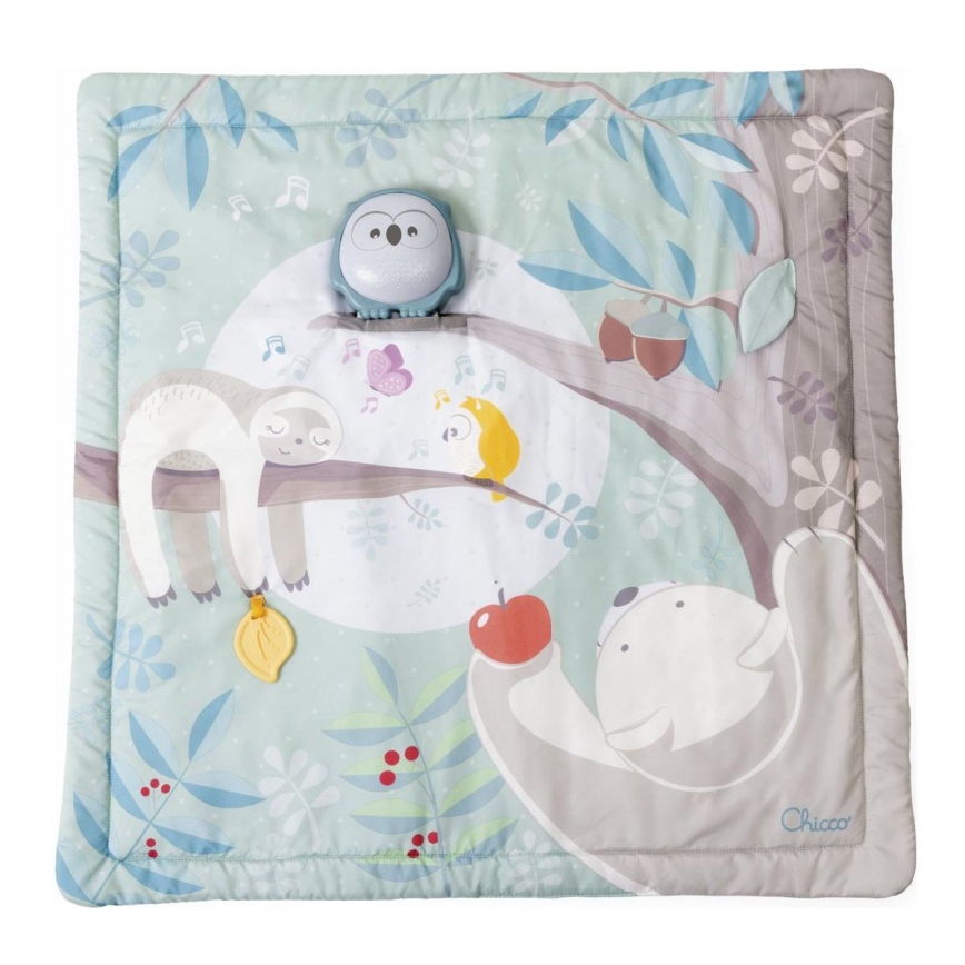 Chicco - Дитячий ігровий килимок 2в1 3xAAA сова