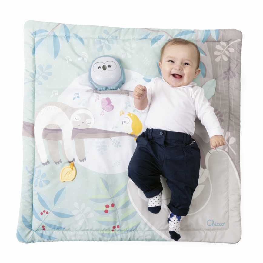 Chicco - Дитячий ігровий килимок 2в1 3xAAA сова
